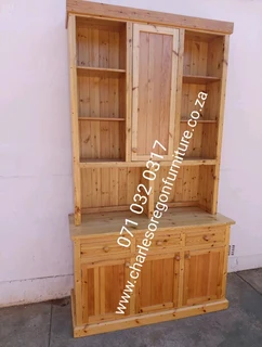 Book shelves and Display Unit,  make with natural wood. Oregon Pine wood.