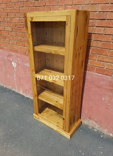 Display Unit made from natural wood.