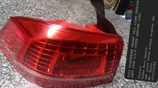2014 Volkswagen Passat Tail Light Offside Left-side O/s/r Outer Genuine (led)