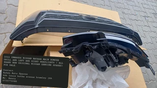 2022 ONWARDS NISSAN NAVARA MAIN BUMPER GRILL AND LEFT AND RIGHT HEADLIGHTS ( ALL BRAND NEW ORIGINAL