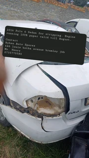 2016 Polo 6 Sedan for stripping. Engine running 100% paper valid till August. Contact Ryhen Auto Sp