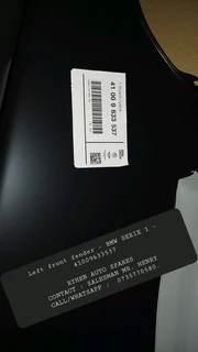 Left front fender - BMW SERIE 1 - 41009633537RYHEN AUTO SPARESCONTACT : SALESMAN MR. HENRYCALL/WHA