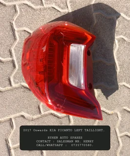 2017 Onwards Kia Picanto Left Taillight. Ryhen Auto Sparescontact : Salesman Mr. Henrycall/whatsapp