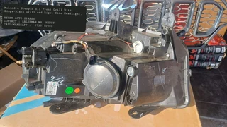 Mahindra Scorpio S11 Front Grill With Rings-Black Grill and Right Side Headlight. RYHEN AUTO SPARES
