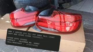 Bmw 2 Series F22 F23 F87 Rear Tail Light Left And Right Sides 7420992/1.ryhen Auto Sparescontact :
