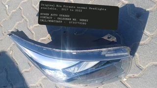 Original Kia Picanto normal Headlights available,  2017 to 2022RYHEN AUTO SPARESCONTACT : SALESMAN