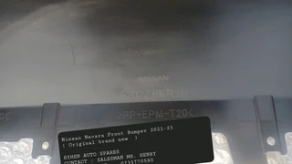 Nissan Navara Front Bumper 2021-23 ( Original brand new  )RYHEN AUTO SPARESCONTACT : SALESMAN MR. H