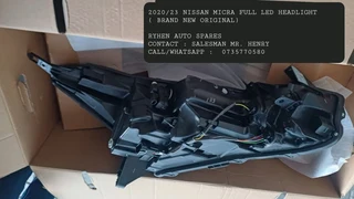 2020/23 NISSAN MICRA FULL LED HEADLIGHT ( BRAND NEW ORIGINAL)RYHEN AUTO SPARESCONTACT : SALESMAN MR