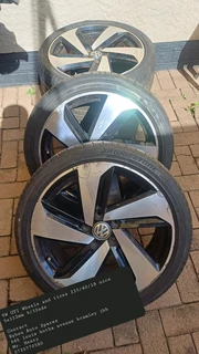 VW GTI Wheels and tires 225/40/18 nice 5x112mm 9/32ndsContact Ryhen Auto Spares 646 louis botha ave