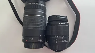 PRISTINE CONDITION CANON 4000D TWIN LENS CAMERA BUNDLE