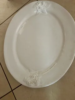 Beautiful white ceramic serving dishes