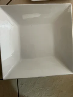 Beautiful white ceramic serving dishes