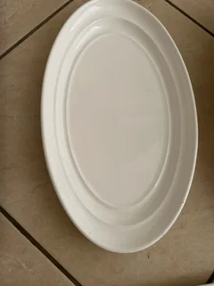 Beautiful white ceramic serving dishes