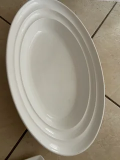 Beautiful white ceramic serving dishes