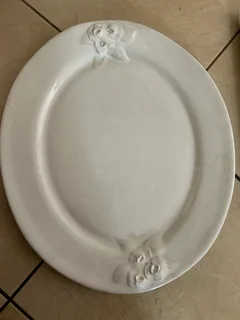 Beautiful white ceramic serving dishes