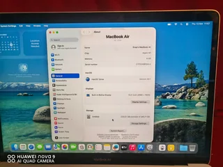 Clean Macbook Air M1 256ssd 8gig ram battery 9hrs&#43; no dents or scratches.
