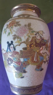 vintage  satsuma vase