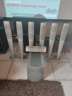 Infinity Oreus 7.1 speaker set in immaculate condition all aluminium enclosures for each unit with d