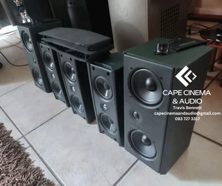 Polycom 5.0 speaker set with 4 ohms 150 watt RMS each with quality sound and bass output perfect for