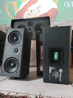 Polycom 5.0 speaker set with 4 ohms 150 watt RMS each with quality sound and bass output perfect for