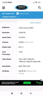 Acer p1285 hdmi 3200 lumens projector with 90 inch 16:9 parrot h d screen and accessories in excelle