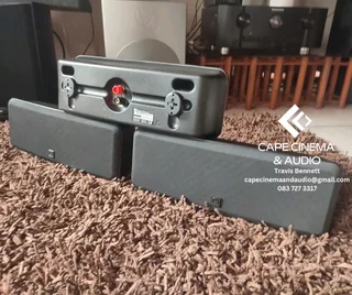 Boston LCR MCS 130 speakers in excellent condition with high-end audio output and bass perfect for f