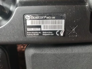 Boston LCR MCS 130 speakers in excellent condition with high-end audio output and bass perfect for f
