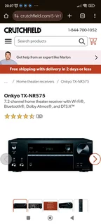 Onkyo TX-NR575E HDMI ARC 4K Dolby Atmos amplifier with Bluetooth,Phono, ethernet and ETC perfect for