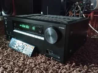 Onkyo TX-NR575E HDMI ARC 4K Dolby Atmos amplifier with Bluetooth,Phono, ethernet and ETC perfect for