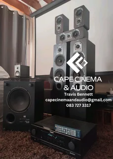 Jamo 5.1 surround sound system with Sherwood 5.1 HDMI 100 watt per a channel and comes with remote a