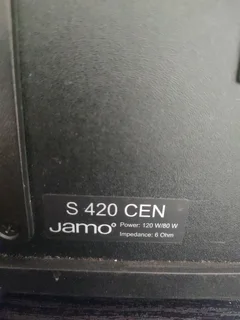 Jamo 5.1 surround sound system with Sherwood 5.1 HDMI 100 watt per a channel and comes with remote a