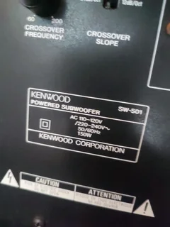 Large Kenwood SW-501 active 12 inch subwoofer at 150 watt RMS 300 watt peak perfect for movies and m