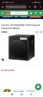 Yamaha YST-RSW300 active 270 watt RMS 10 inch subwoofer with deep bass output to shake your home per