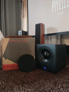 JPW 5.1 surround sound floorstanding set with 10 inch Wharfedale 300 watt subwoofer with deep bass i