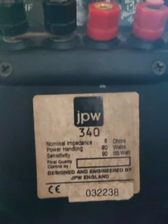 JPW 5.1 surround sound floorstanding set with 10 inch Wharfedale 300 watt subwoofer with deep bass i