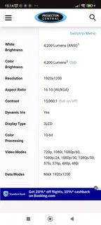 Epson EB-2245U projector 1920*1200 4200 lumens 16:10 Hi-Definition multi media projector in immacula