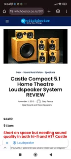 Castle Cube active 10 inch subwoofer in immaculate condition with high-end bass output perfect for m