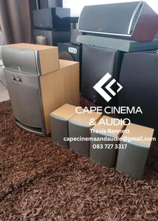 NAD 800 series 5.1 speaker set with 8 inch active 125 watt RMS subwoofer with deep bass output.This