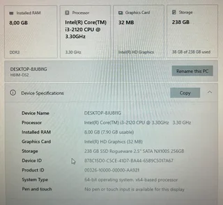 GIGABYTE i3 DESKTOP PC