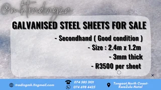 Galvanised Steel Sheets for SALE