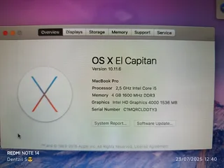 Macbook Pro 2012 Core i5