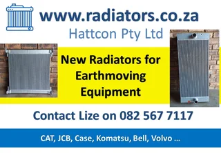 Radiators and oil coolers for earthmoving equiptment