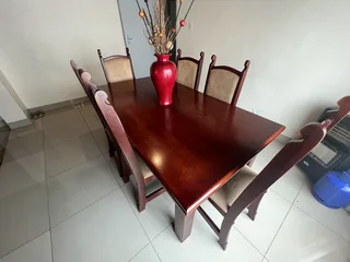 Coffee table, tv stand with 2 sides and 6 chairs and a table all for R8500