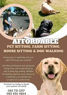 Pet sitter and dog walkers on call 24/7 Tableview and surrounding areas