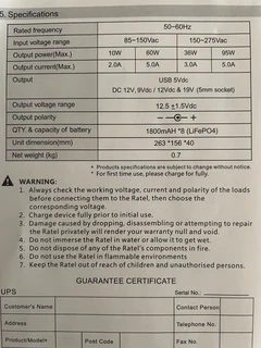 Ratel Micro DC UPS 100 Watts