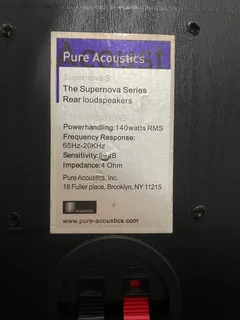 Pure Acoustic Bookshelf/Surround Loud