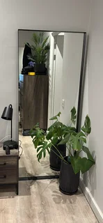 Matt Black Steel Frame Mirror 1800× 750