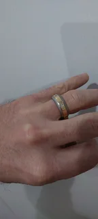 9kt Gold and titanium combo wedding ring