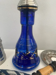 Royal blue &amp; gold hookah / hubbly bubbly