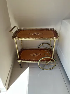 Original antique vintage Italian drinks trolley